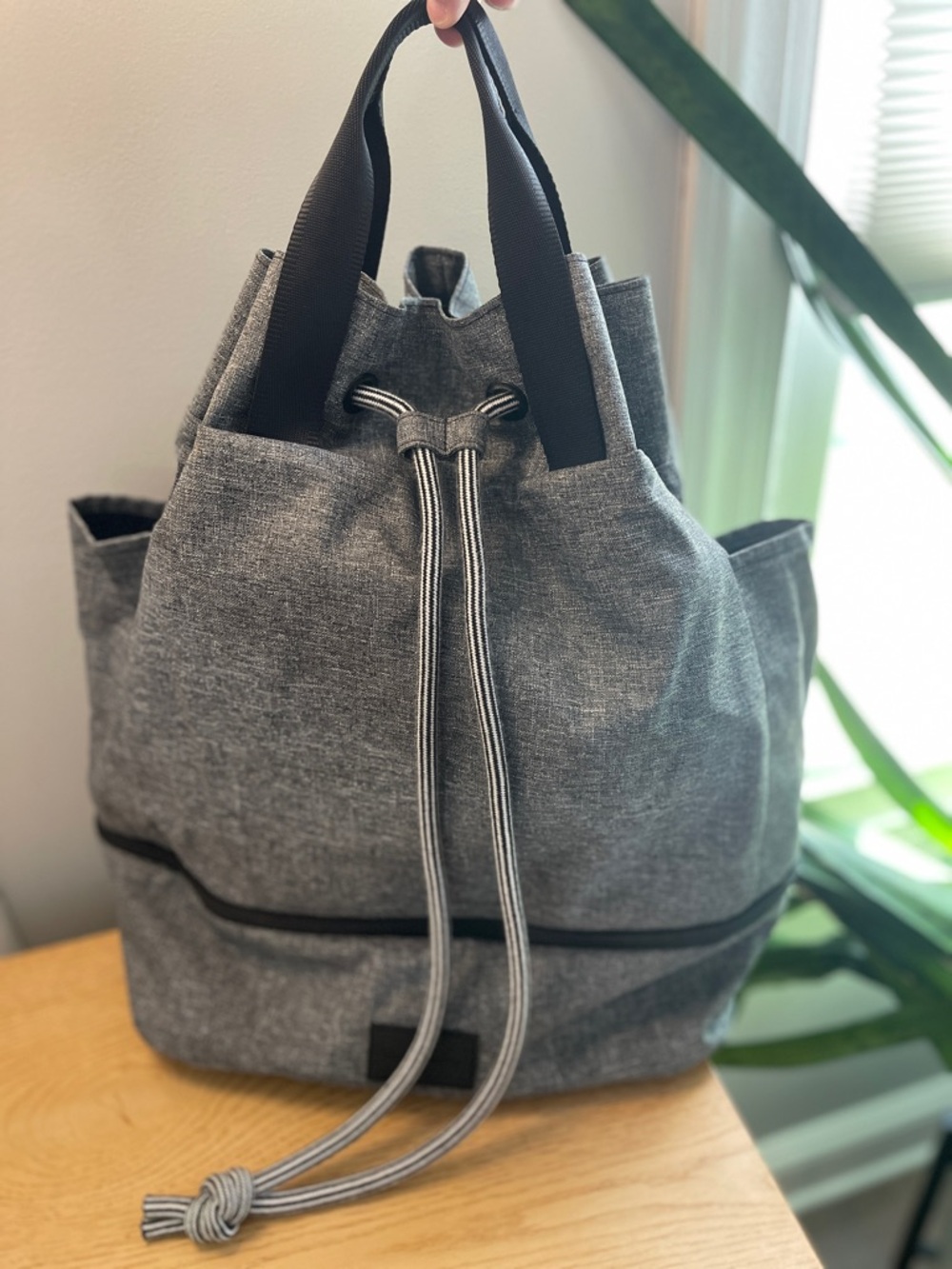 Vera Bradley Sporty Drawstring Backpack with Bottom Compartment